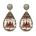 Beautiful Southwest Merry Christmas Tree Earrings