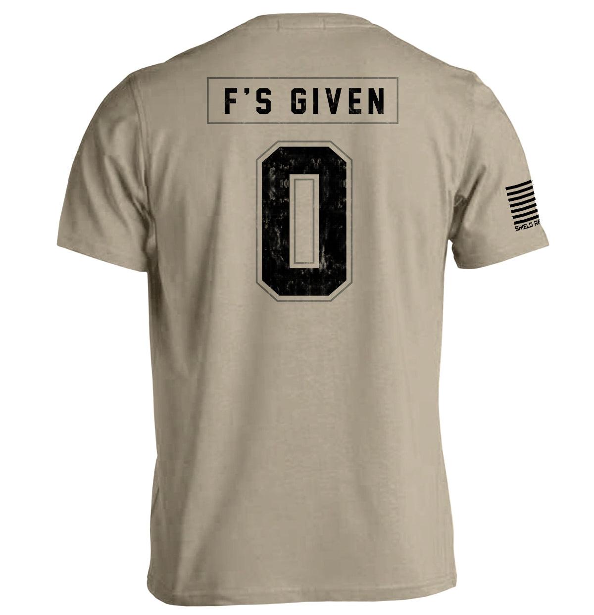 Trikot mit der Aufschrift „Zero F's Given“