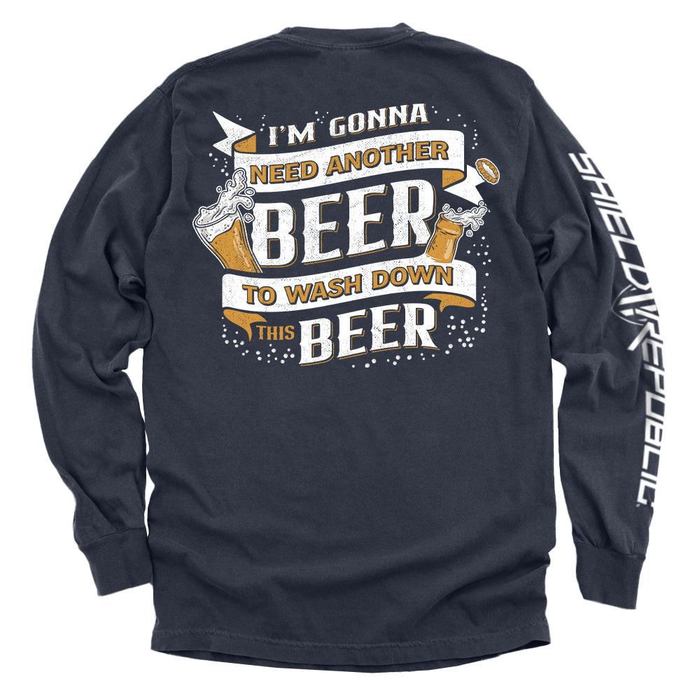 Ich brauche noch ein Bier, um dieses Bier runterzuspülen.