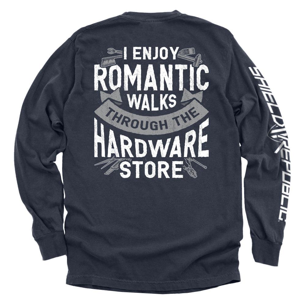 Ich genieße romantische Spaziergänge durch den Baumarkt