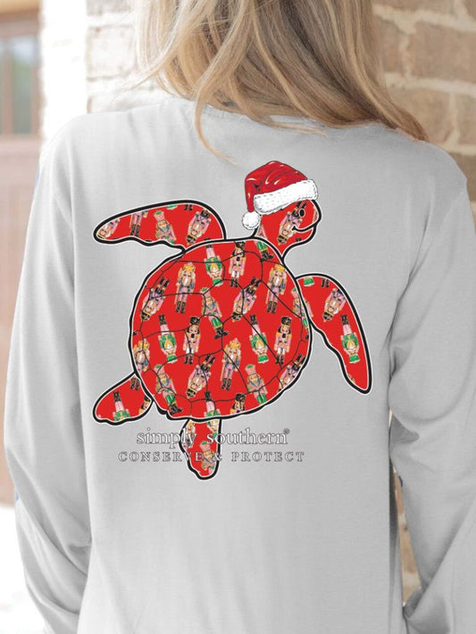 Turtle Tracker Nutcracker Conserve & Protect Sport Grey Long Sleeve Tee - #SIMPLYSOUTHERN TRACKT7-NTCR-SPORTGRY