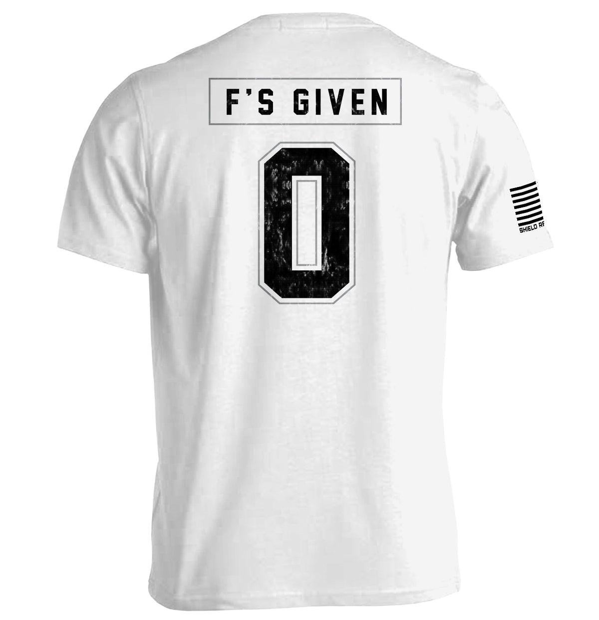 Trikot mit der Aufschrift „Zero F's Given“