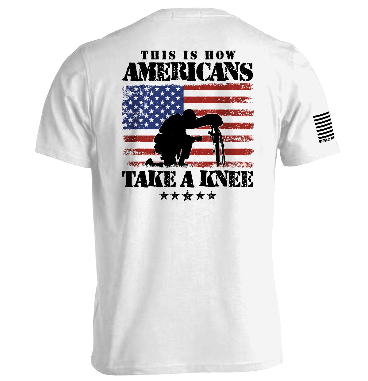 So knien Amerikaner.