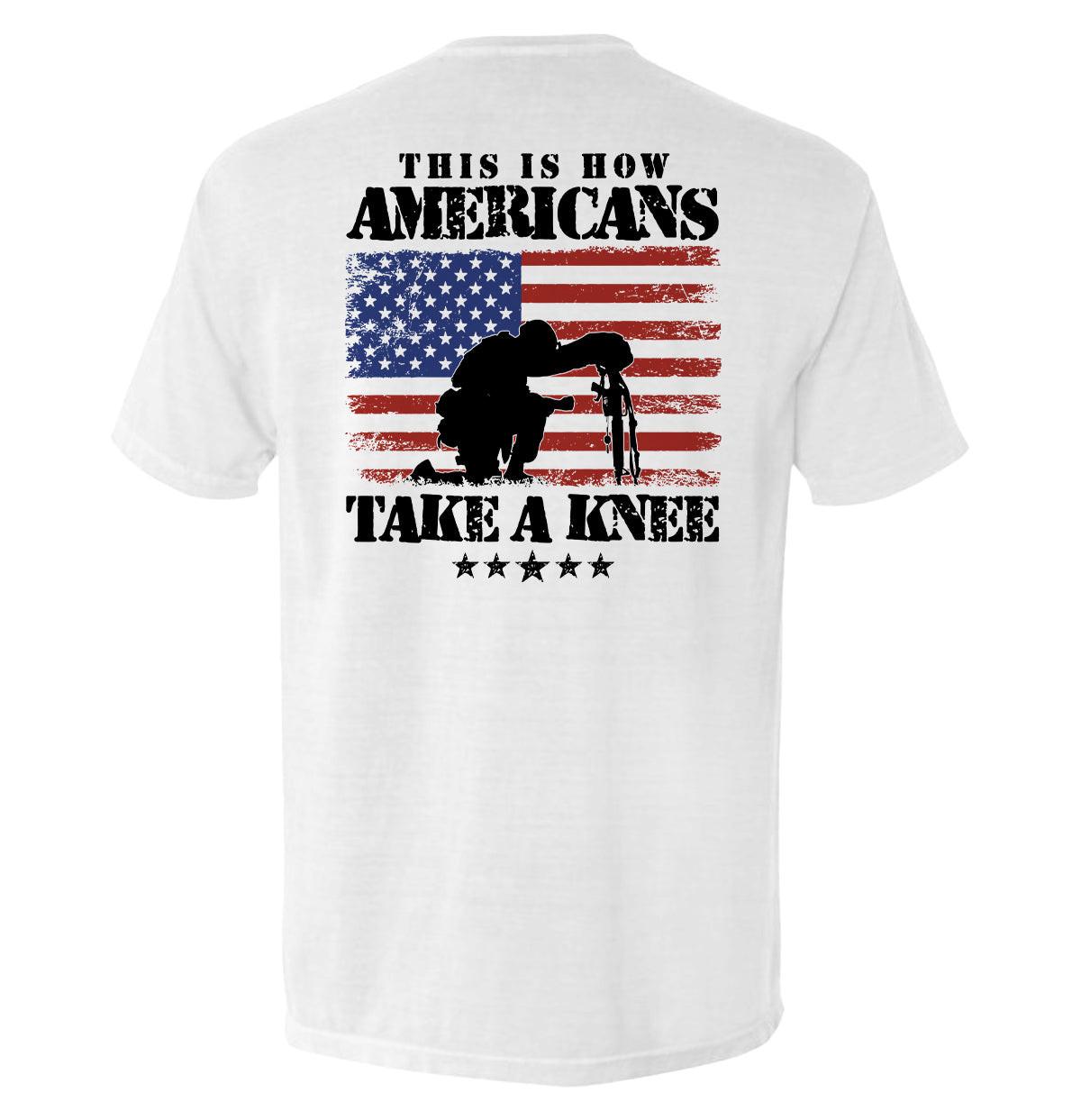 So knien Amerikaner.
