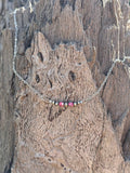 Pink Mosaic Beaded Chain Necklace