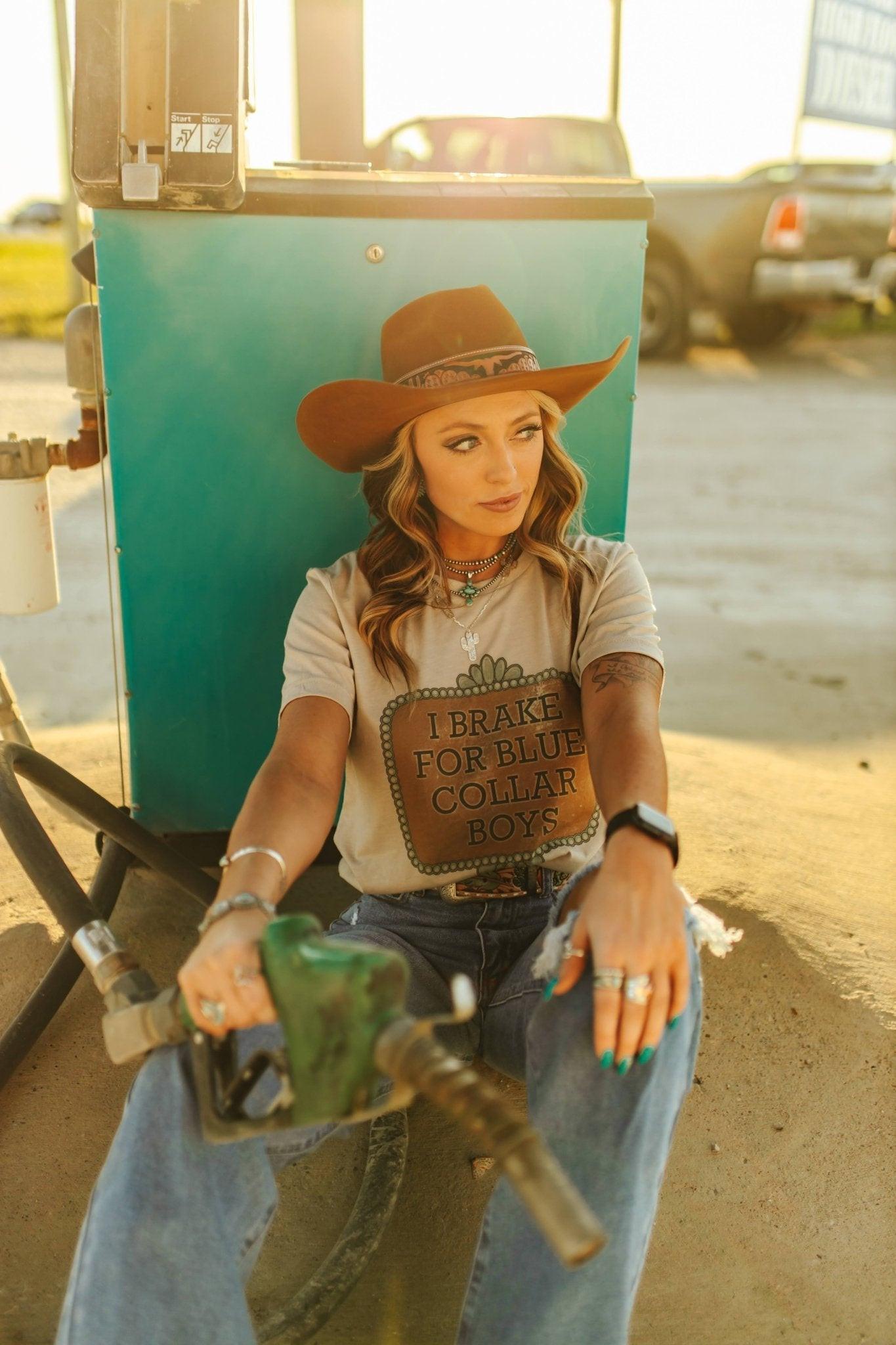 Brake For Blue Collar Boys Graphic Tee