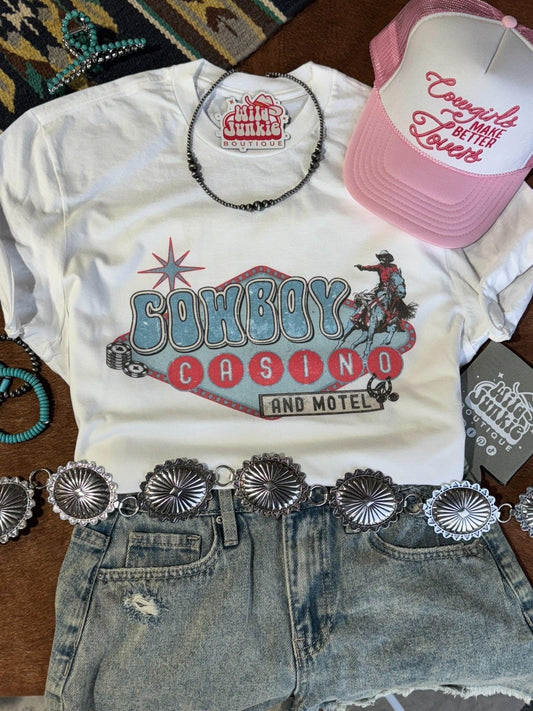 Cowboy Casino Motel Grafik-T-Shirt