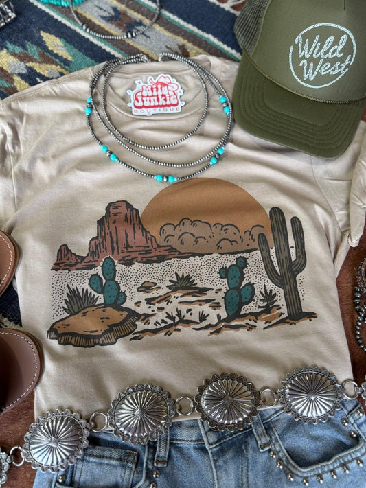Wüstenlandschaft Grafik-T-Shirt