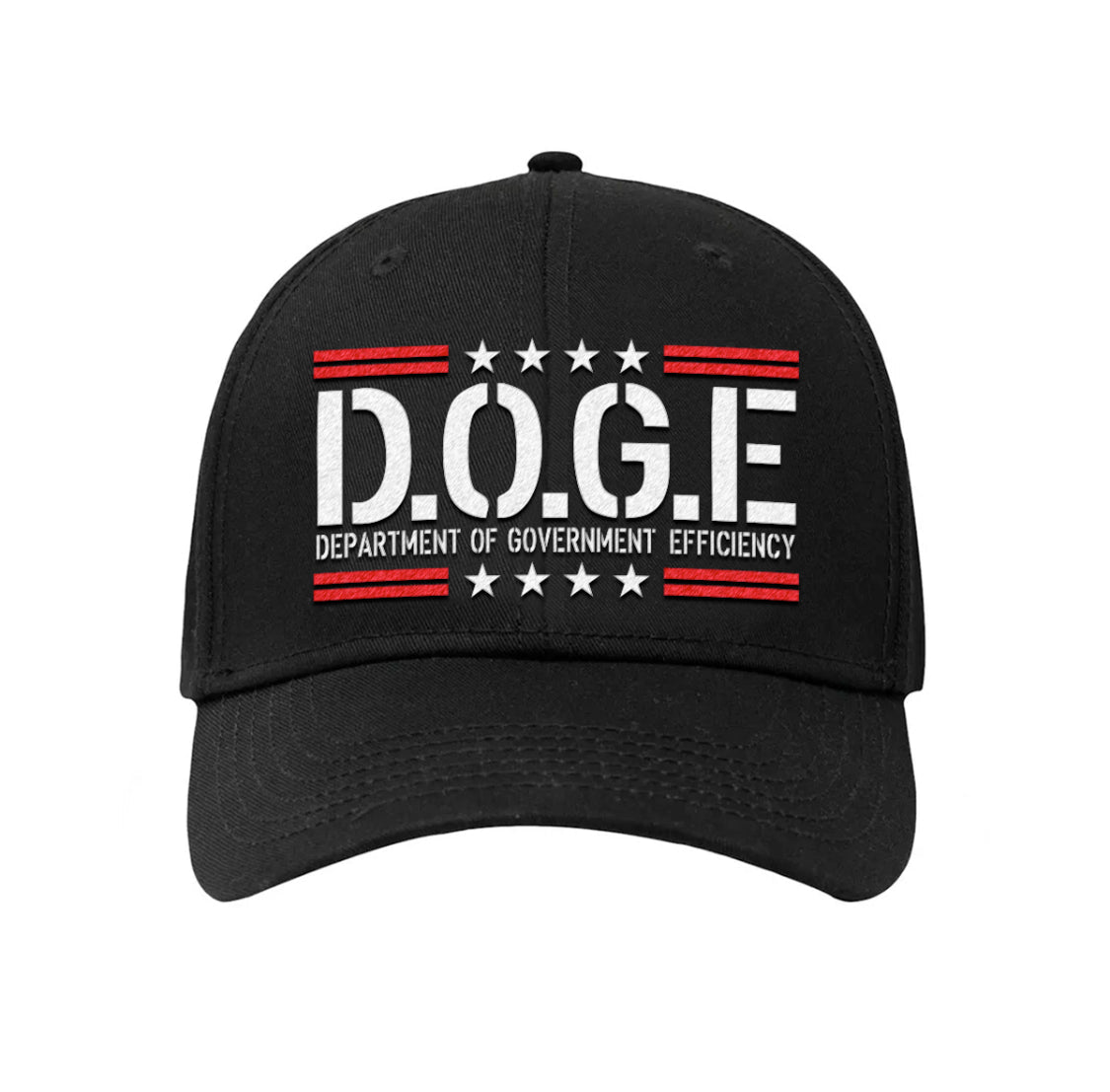 FLEX-FIT – D.O.G.E Schwarz mit rotem Hut