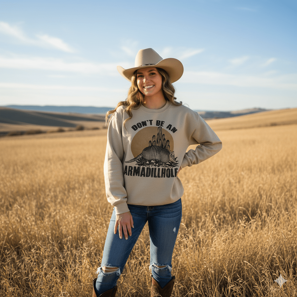 Don't Be An Armadillhole Grafik-Sweatshirt