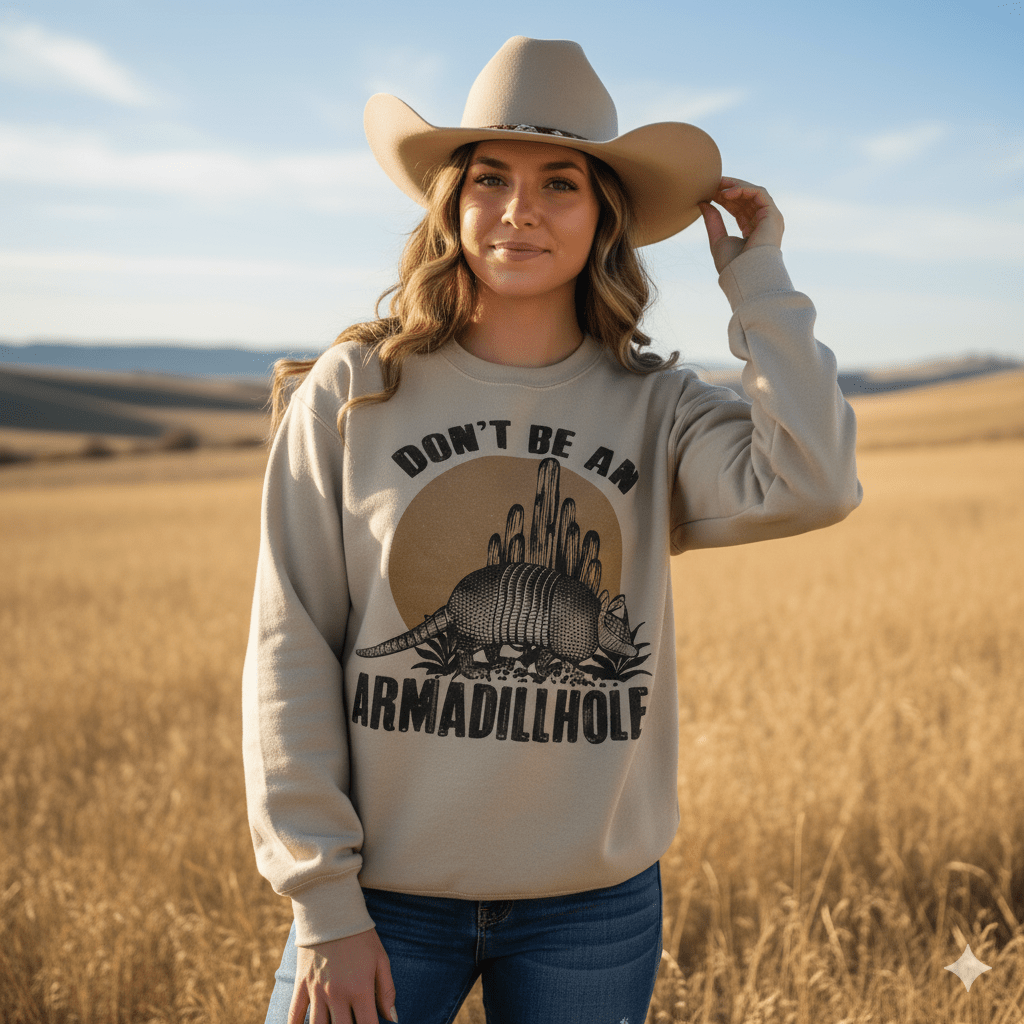 Don't Be An Armadillhole Grafik-Sweatshirt