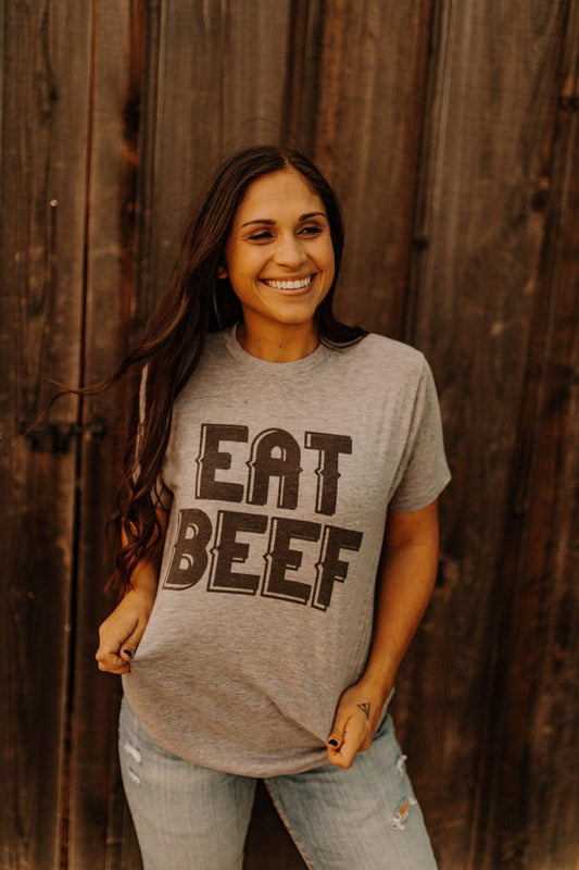 T-Shirt mit „Eat Beef“-Grafik