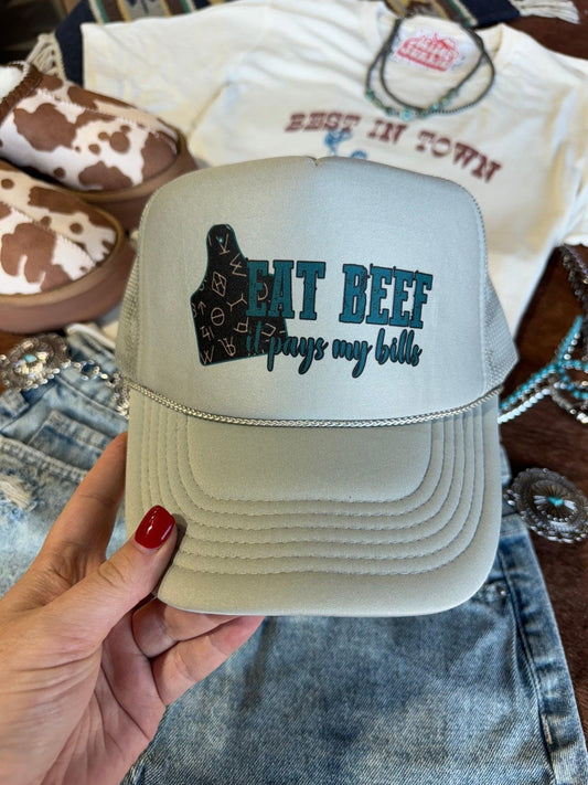 Iss Rindfleisch, es bezahlt meine Rechnungen Trucker-Mütze