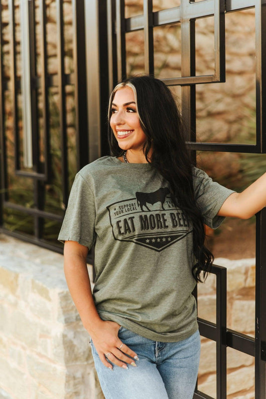 T-Shirt "Bauern & Viehzüchter essen mehr Rindfleisch"