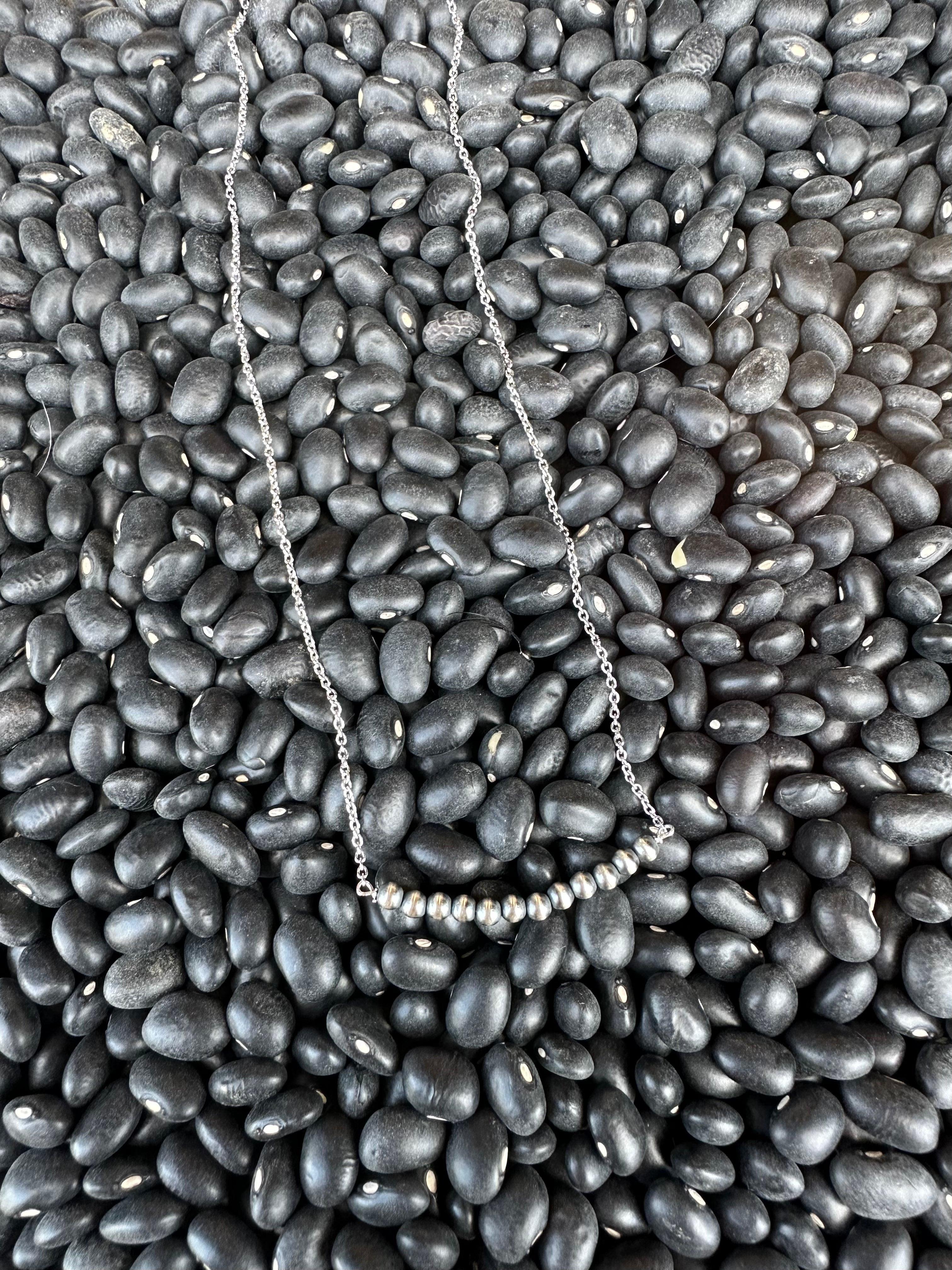 Authentic Silver Pearl Bar Necklace