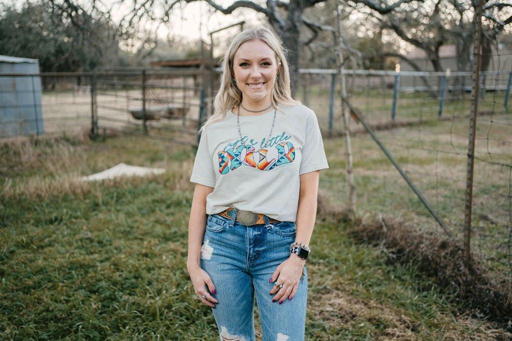 Just a Little Wild Aztec Graphic T-shirt