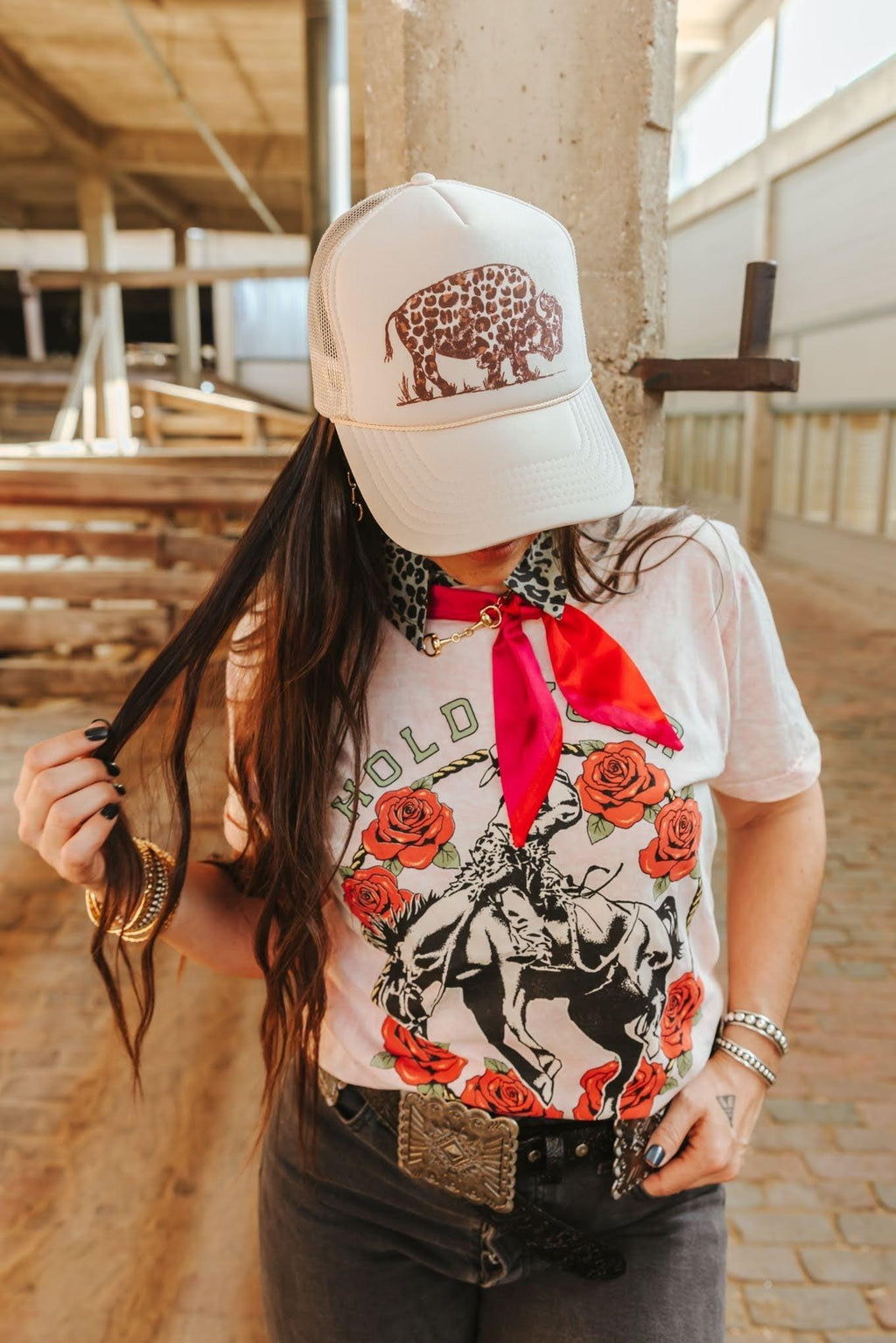 Leopard Buffalo Trucker Hat