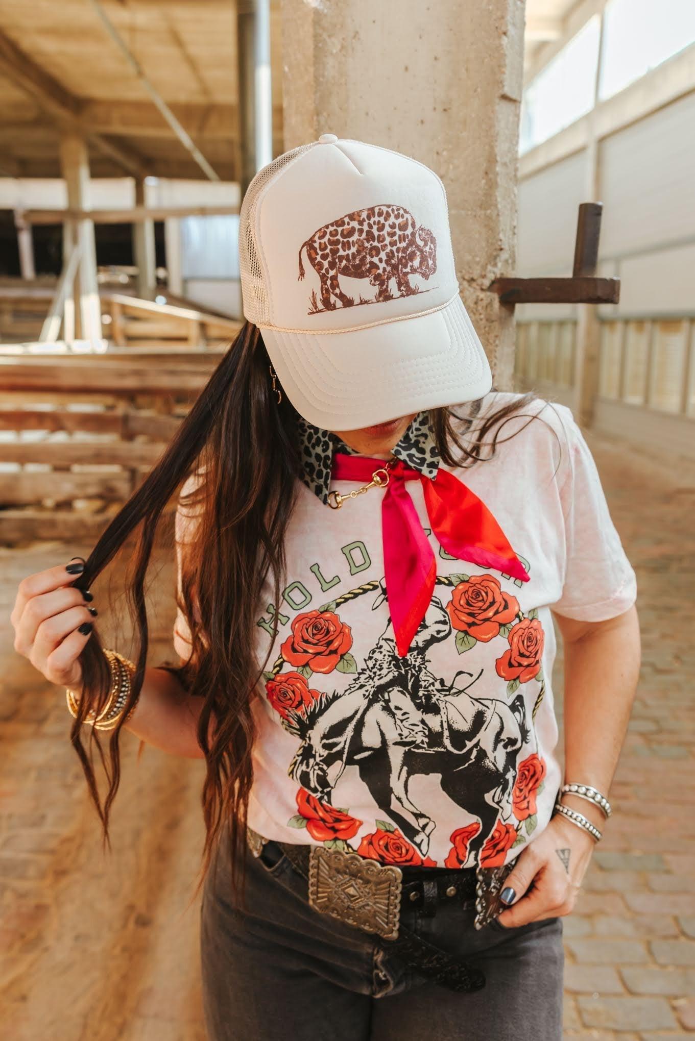 Leopard Buffalo Trucker Hat