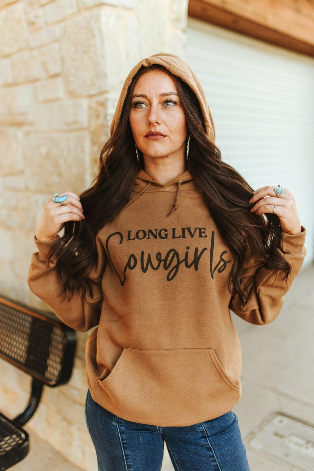 Lang lebe Cowgirls Grafik-Hoodie