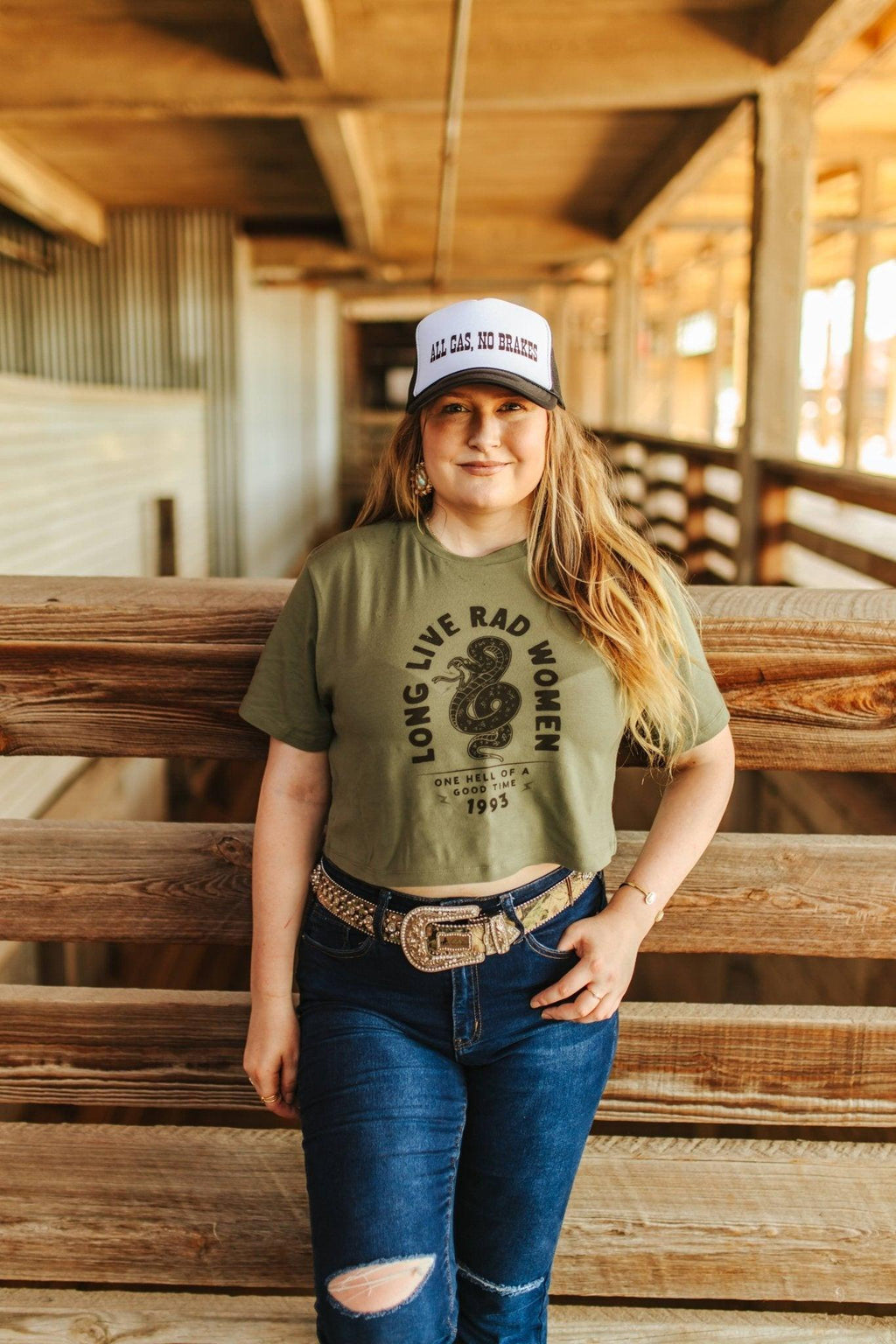 Long Live Rad Women Boxy Crop Graphic Tee