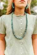 Southwest Heishi Long Strand Beaded Necklace