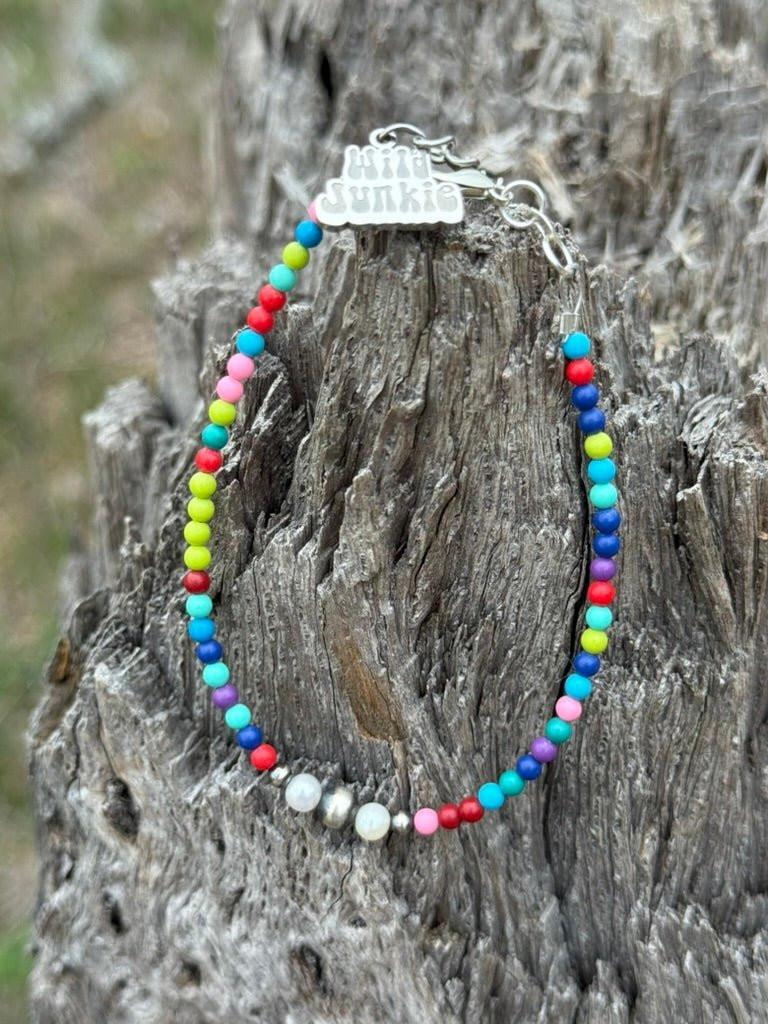 Sterling Silver Prism And Pearl Bracelet