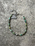 Sterling Silver Wild Spur Turquoise Beaded Bracelet