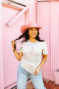 The Original, Viral Boot Stitch Western Graphic Tee - Grey