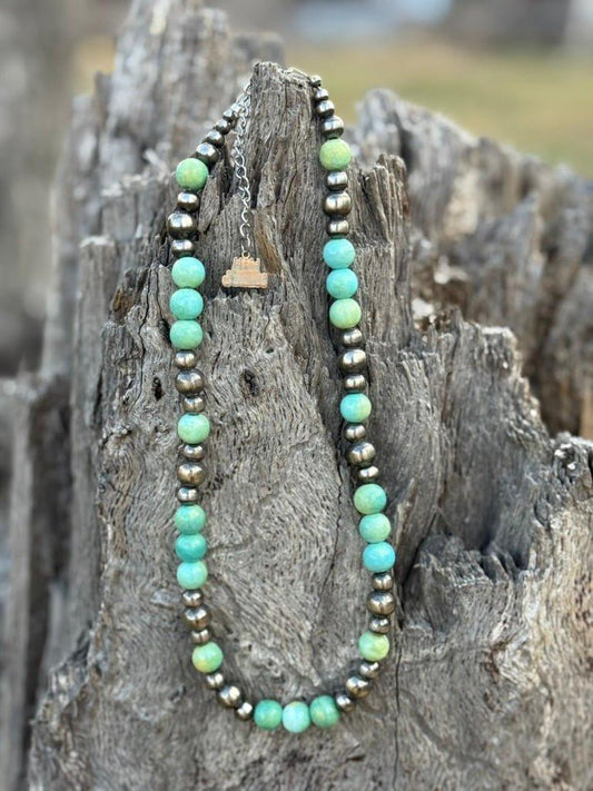 Turquoise Trailblazer Beaded Necklace