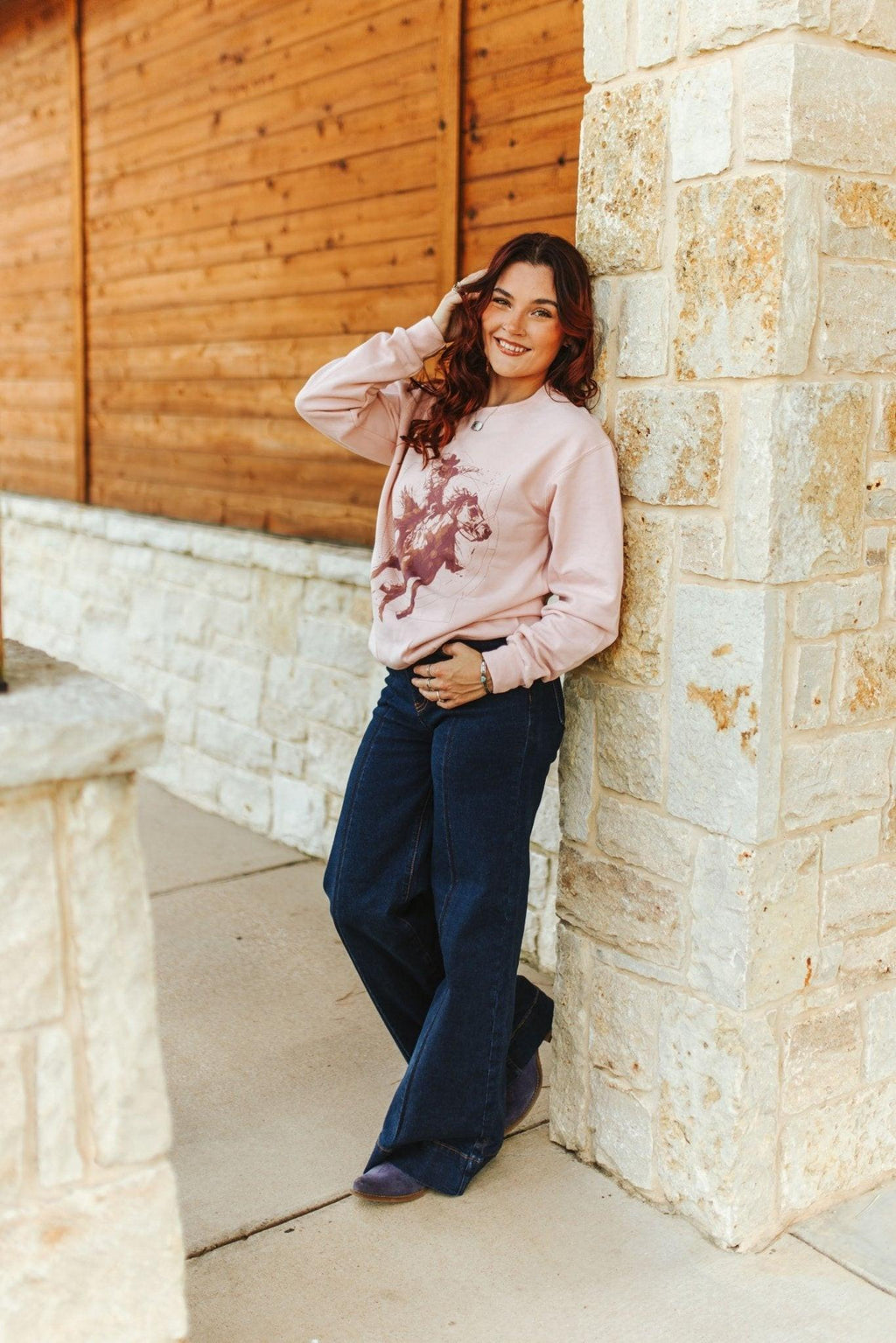 Vintage Modern Cowgirl Graphic Sweatshirt